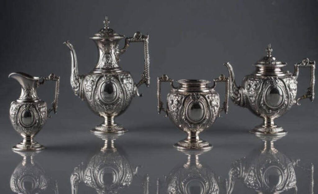 VICTORIAN STERLING SILVER TEA &
