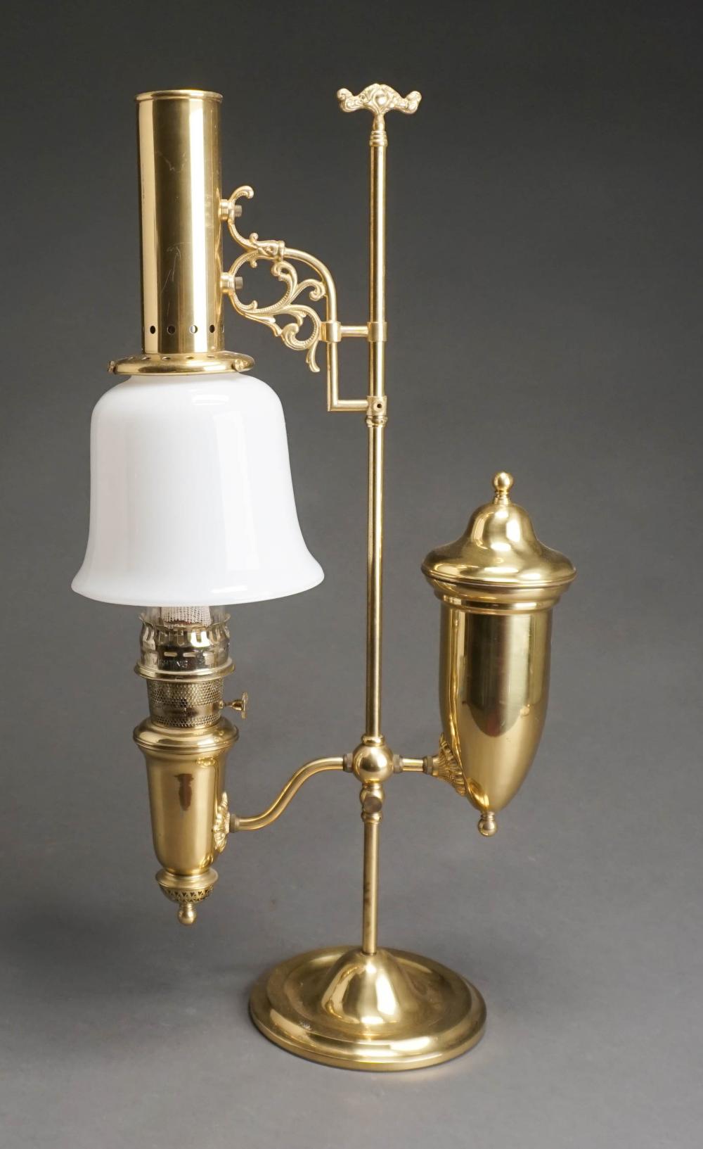 VICTORIAN STYLE BRASS AND OPAQUE