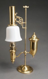VICTORIAN STYLE BRASS AND OPAQ