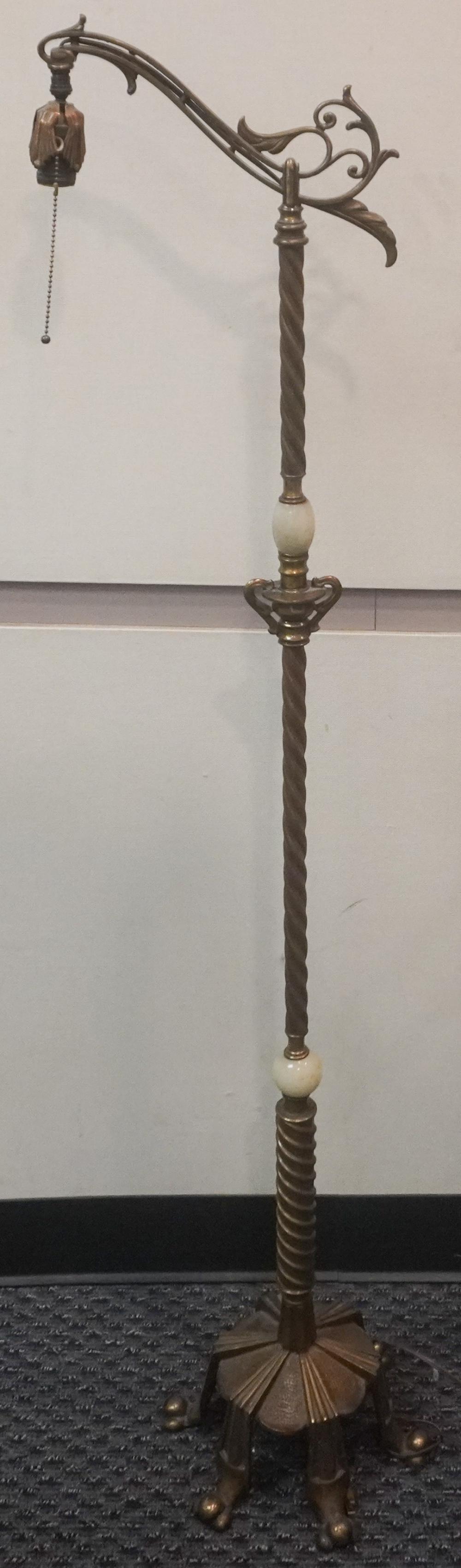 VICTORIAN STYLE BRASS FLOOR LAMP