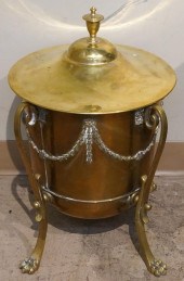 VICTORIAN STYLE BRASS LIDDED C