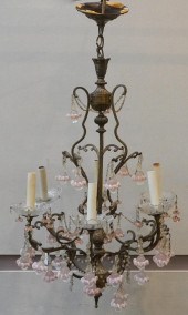 VICTORIAN STYLE BRASS SIX-LIGH