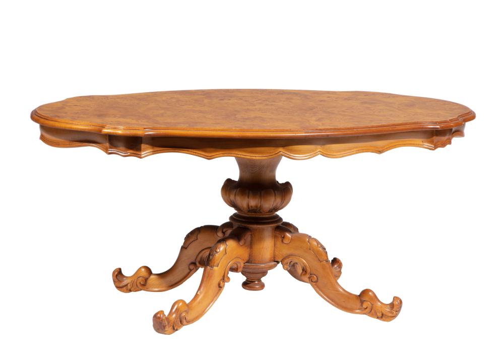 VICTORIAN-STYLE BURLWOOD LOW