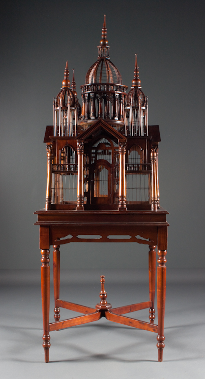 Victorian style carved teakwood and