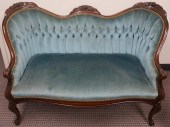 VICTORIAN STYLE CARVED WALNUT