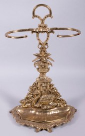 VICTORIAN STYLE CAST BRASS UMB