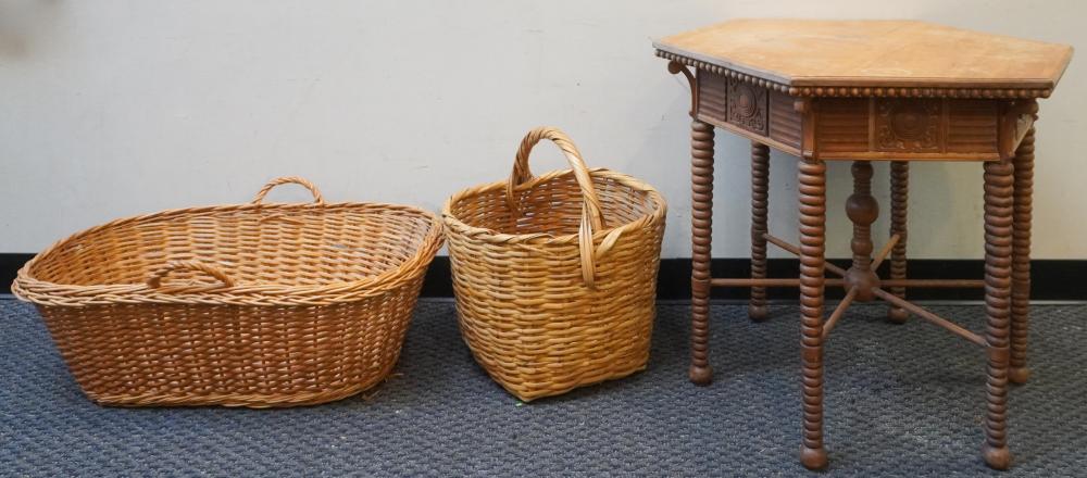 VICTORIAN STYLE FRUITWOOD HEXAGONAL