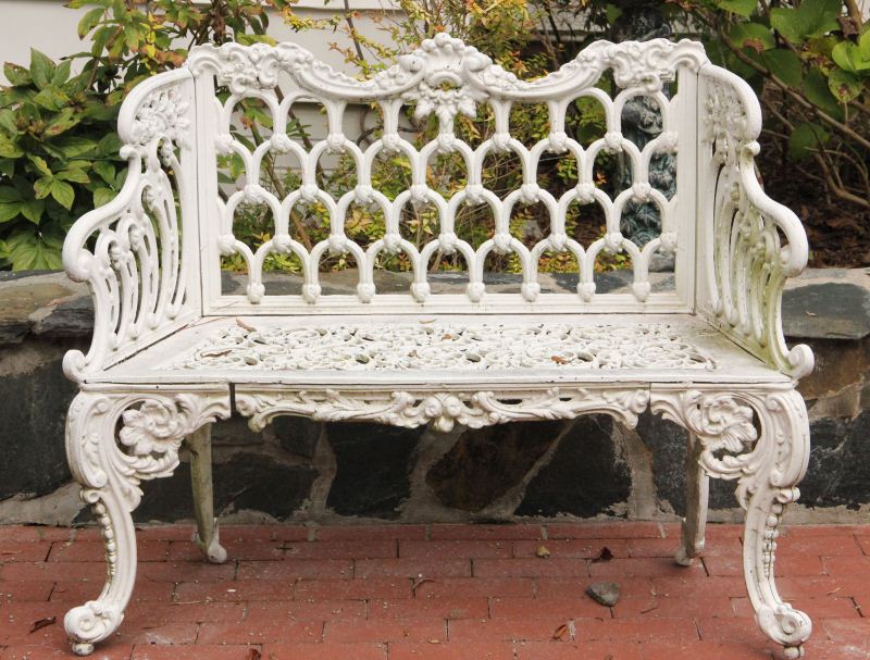 Victorian Style Garden Benchwhite