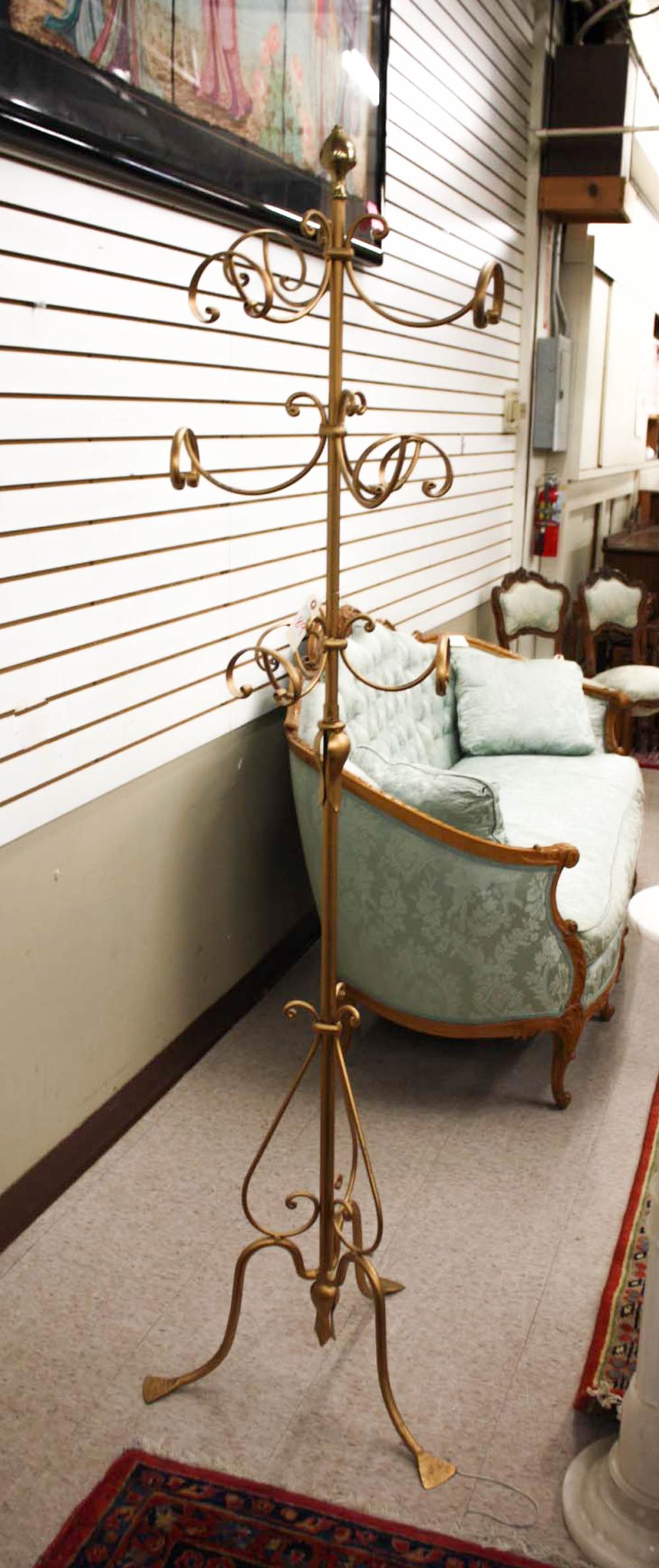 VICTORIAN STYLE GOLD PAINTED IRON