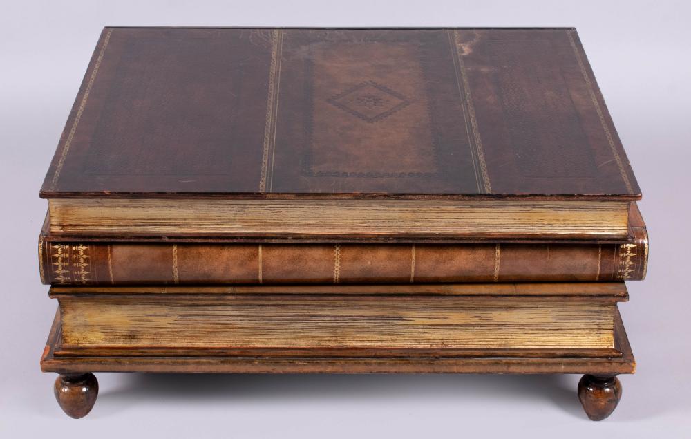 VICTORIAN STYLE LEATHER VENEERED