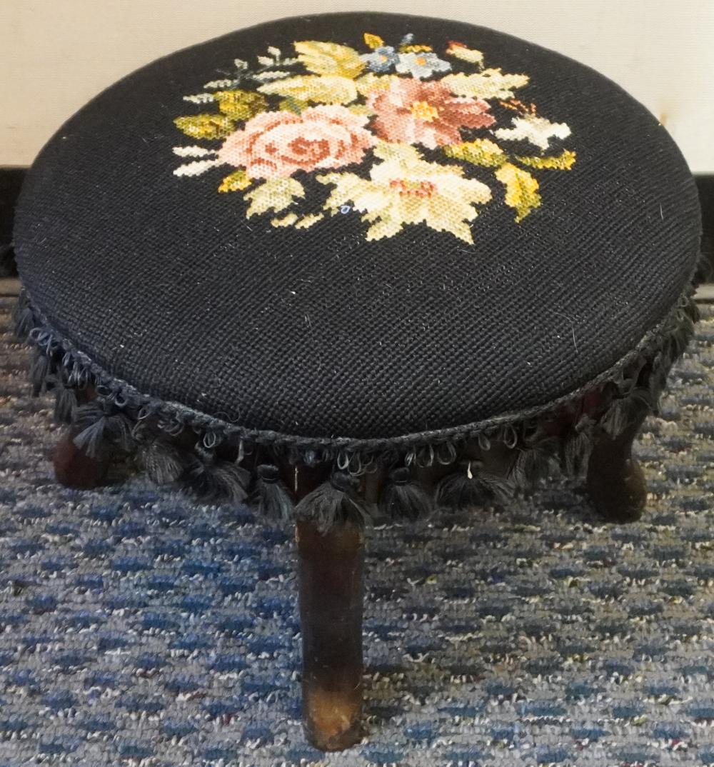 VICTORIAN STYLE NEEDLEPOINT STOOL