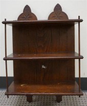 VICTORIAN STYLE OAK HANGING SH