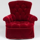 VICTORIAN STYLE RED VELVET TUF