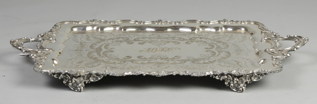 Victorian style silver plate