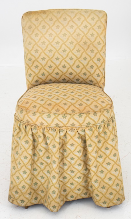 VICTORIAN STYLE SKIRTED UPHOLSTERED