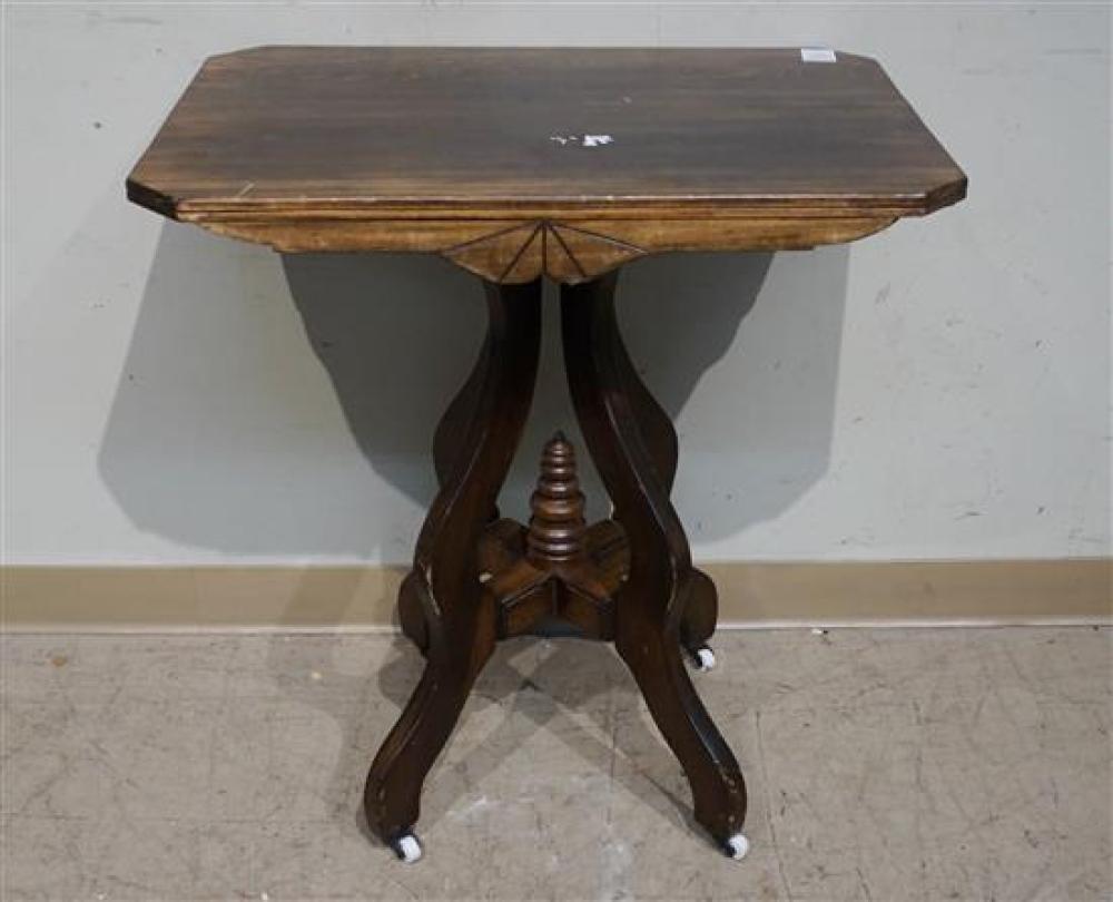 VICTORIAN STYLE STAINED PINE LAMP