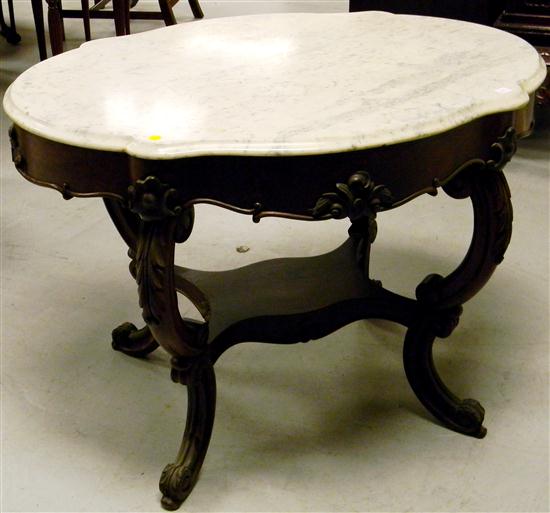 Victorian-style white marble top