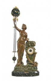VICTORIAN SWINGER CLOCK, PAINT