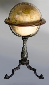 VICTORIAN TERRESTRIAL GLOBE ON