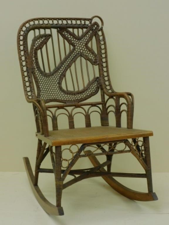 VICTORIAN THEME-BACK ROCKER, CA.