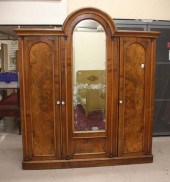 VICTORIAN THREE-DOOR WALNUT WA
