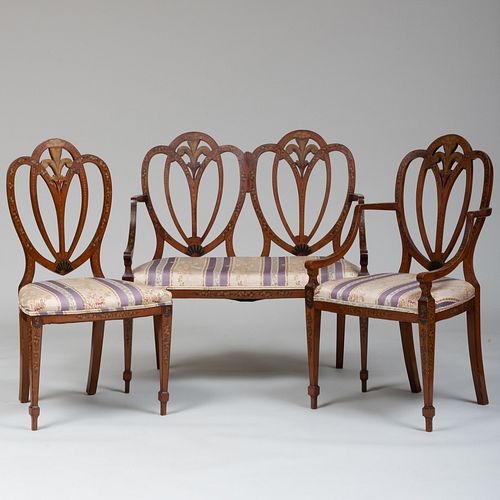 VICTORIAN THREE-PIECE PAINTED