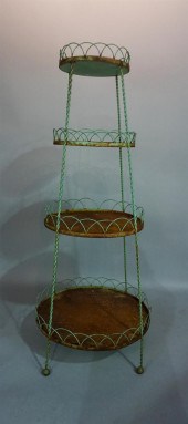 VICTORIAN TIERED WIRE WICKER S