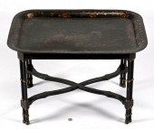 VICTORIAN TOILE TRAY ON LACQUE
