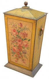 VICTORIAN TOLE COAL HOD, PAINT