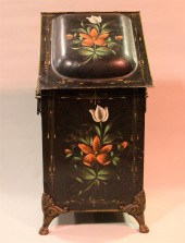 VICTORIAN TOLE PAINTED COAL SC