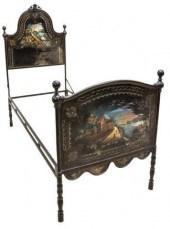 VICTORIAN TOLE PAINTED IRON BE