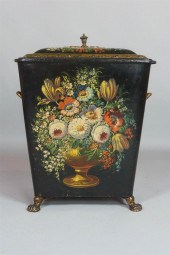 VICTORIAN TOLE PEINTE COAL SCU