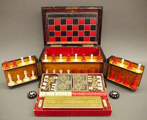 VICTORIAN TRAVELING GAMES BOXA