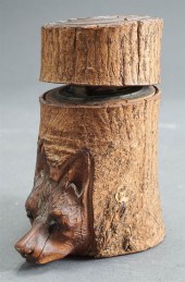 VICTORIAN TREENWARE INKWELL WI