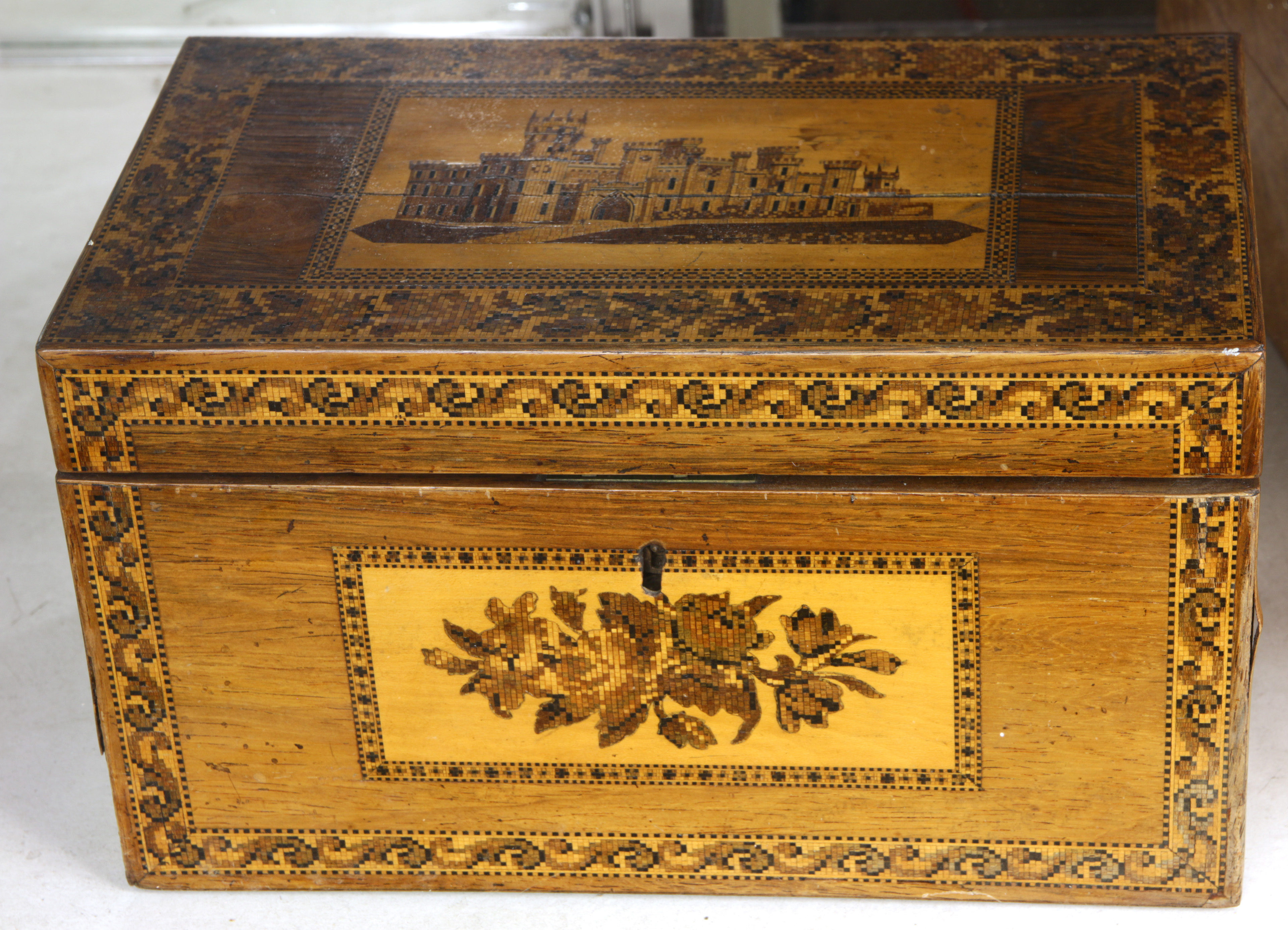 VICTORIAN TUNBRIDGE INLAID TEA