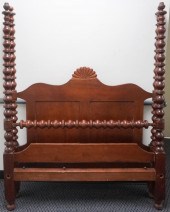 VICTORIAN TURNED MAHOGANY DOUB