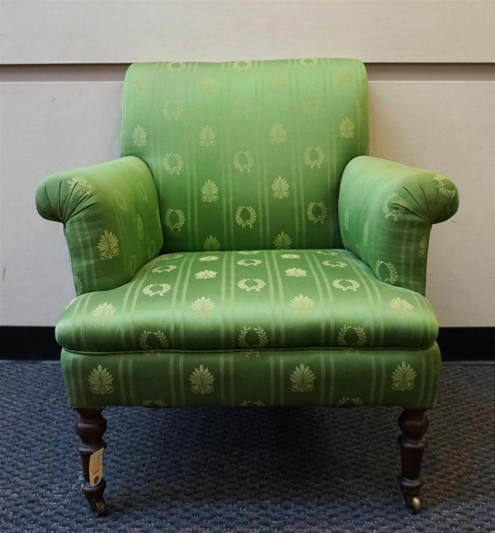 VICTORIAN TURNED MAHOGANY GREEN