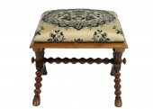 VICTORIAN TURNED OAK STOOLwith