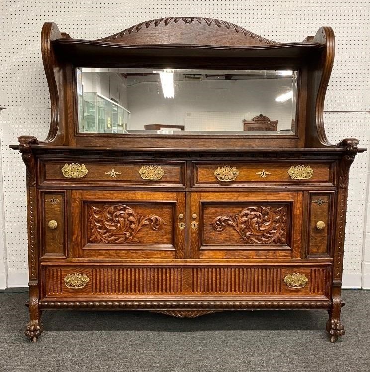 Victorian two-piece oak