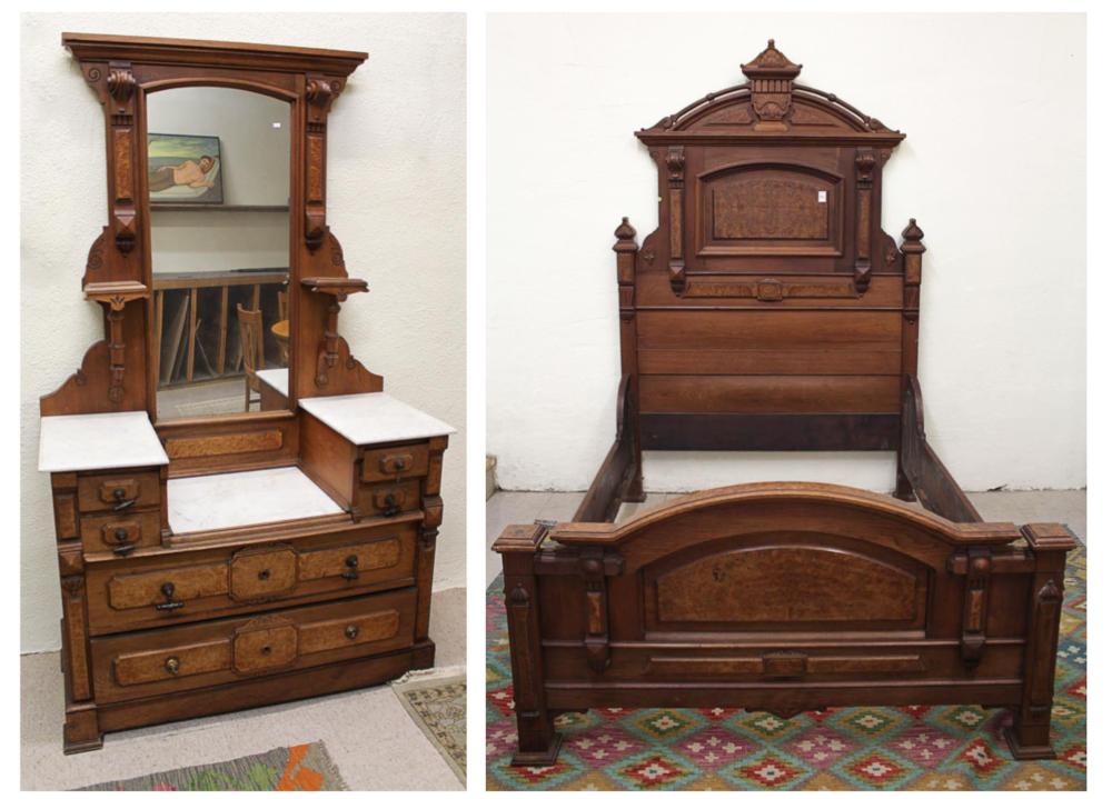 VICTORIAN TWO-PIECE WALNUT