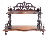VICTORIAN TWO TIER STAND, DARK