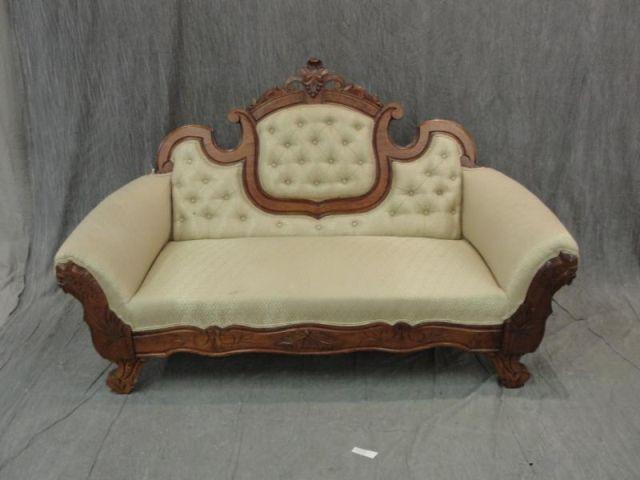 Victorian Upholstered Loveseat.