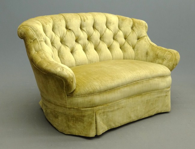 Victorian upholstered settee.