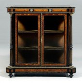 Victorian vitrine, ebonized an