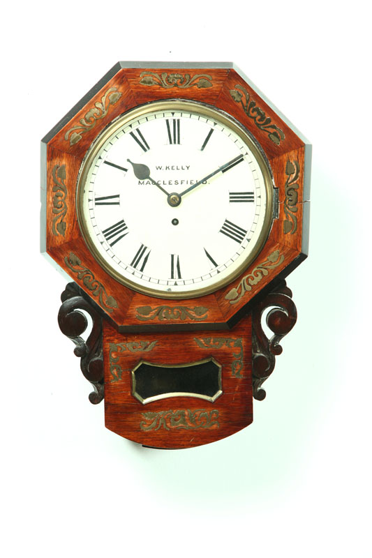 VICTORIAN WALL CLOCK.  W. Kelly 