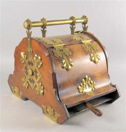 Victorian walnut and brass
