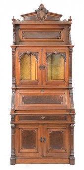 VICTORIAN WALNUT AND BURL WALN