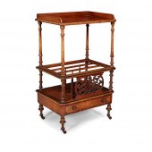 VICTORIAN WALNUT AND EBONISED