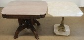 VICTORIAN WALNUT AND MARBLE TO