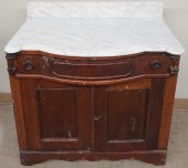 VICTORIAN WALNUT AND MARBLE TO